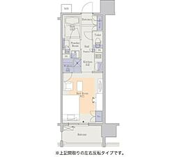 パークアクシス心斎橋 1Kの間取図画像