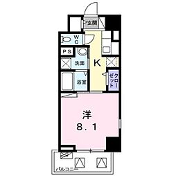ライトアベニュー 1Kの間取図画像