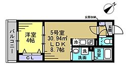Eriu 1LDKの間取図画像