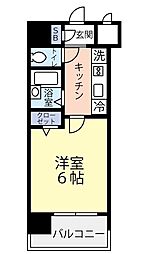 グランヴァン中野江古田 1Kの間取図画像