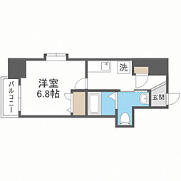 サムティタワーズ愛宕 1Kの間取図画像