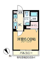 ｒａｐａ堀切菖蒲園 2階1Kの間取り