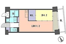 レジデンス住吉 1LDKの間取図画像
