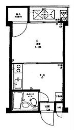 ワールドパレス武蔵小山 3階1DKの間取り