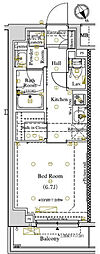 ARKMARK東大井 1Kの間取図画像