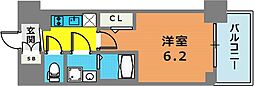 アドバンス神戸マーレ 1Kの間取図画像