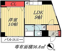 サンクレールコート 1LDKの間取図画像