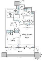 パークタワー勝どきサウス 2LDKの間取図画像