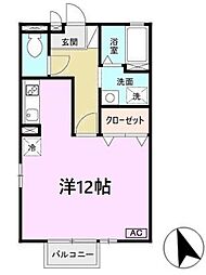 JR東海道・山陽本線 神戸駅 徒歩7分の賃貸アパート 2階ワンルームの間取り
