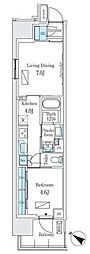 ロイヤルパークス有明 1LDKの間取図画像