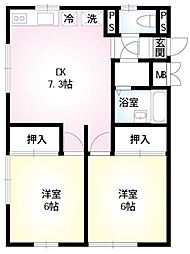 グランシャリオ 2DKの間取図画像