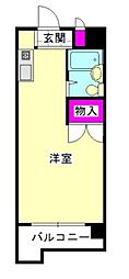 エスポワール井尻 ワンルームの間取図画像