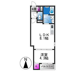 Lino久宝寺 1LDKの間取図画像
