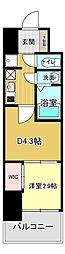 セレニテ東梅田アリエ 2Kの間取図画像