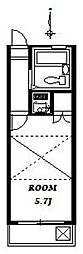 クロノス南橋本 1Kの間取図画像