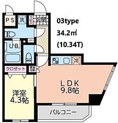 (仮称)イーストサイド 1LDKの間取図画像