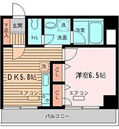 グランセルコーバ 1DKの間取図画像