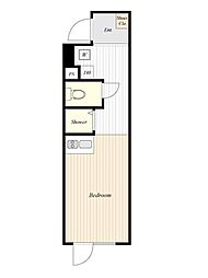 HW.HILLS2 ワンルームの間取図画像