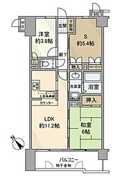 東浦和第3サニーコート 2SLDKの間取図画像