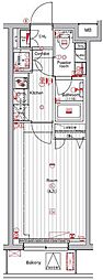 THEHOUSE赤坂檜町 1Kの間取図画像