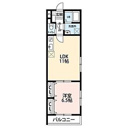 FIELD1 1階1LDKの間取り