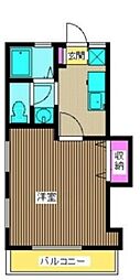 プチラフォーレ 2階1Kの間取り