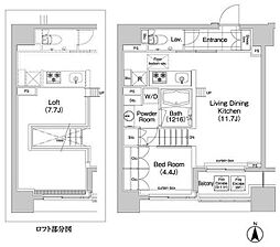 コンフォリア新川 1LDKの間取図画像