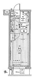 都営浅草線 西馬込駅 徒歩10分の賃貸マンション 3階1Kの間取り