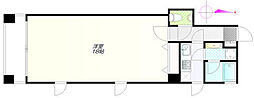 月村マンションNo.27 1Kの間取図画像