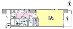 ガーデンコート小石川 1Kの間取図画像