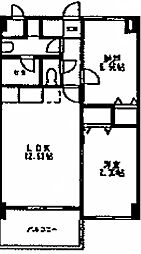 ラフィーネ 2LDKの間取図画像