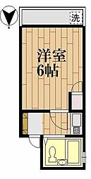 ピュア・ハイツマスカワ ワンルームの間取図画像