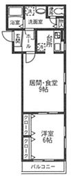 ルアーナガーデン2 1LDKの間取図画像