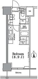 PARKHABIO飯田橋 ワンルームの間取図画像