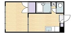 コーラルハイツ 1階1DKの間取り