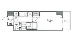 ラティエラ四谷 9階1Kの間取り