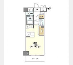アンビエンテ横浜鴨居 ワンルームの間取図画像