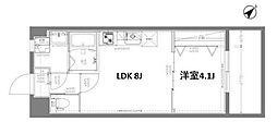 ウィルテラス押上 1LDKの間取図画像