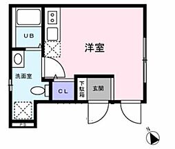 メゾンシエル品川大崎 ワンルームの間取図画像