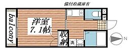 キチーム津田沼ANNEX 1Kの間取図画像