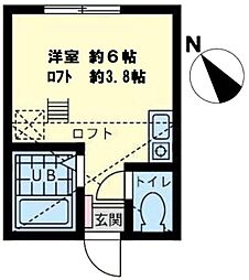 スリール宮崎台 ワンルームの間取図画像