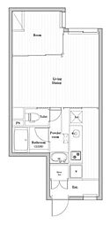 HarmonyGracia不動前 1LDKの間取図画像