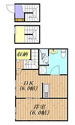 リブ・グランデ 1DKの間取図画像
