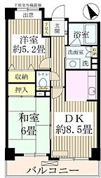 パインエクセレント 2DKの間取図画像