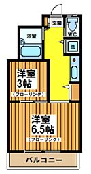 ジョイライフ桜上水 3階2Kの間取り