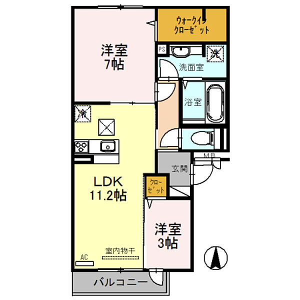 ラ　ルーチェ天美我堂 ｜大阪府松原市天美我堂２丁目(賃貸アパート2LDK・3階・53.91㎡)の写真 その2