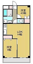 シャトー・ド・グリンリーブ 2LDKの間取図画像