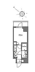 アラート横濱桜木町I 1Kの間取図画像