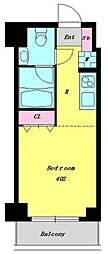 ヴィブレ西荻 ワンルームの間取図画像