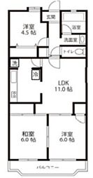 キアリア・ヒルズ 1階3LDKの間取り